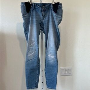 Women's Blue Skinny Maternity Jeans